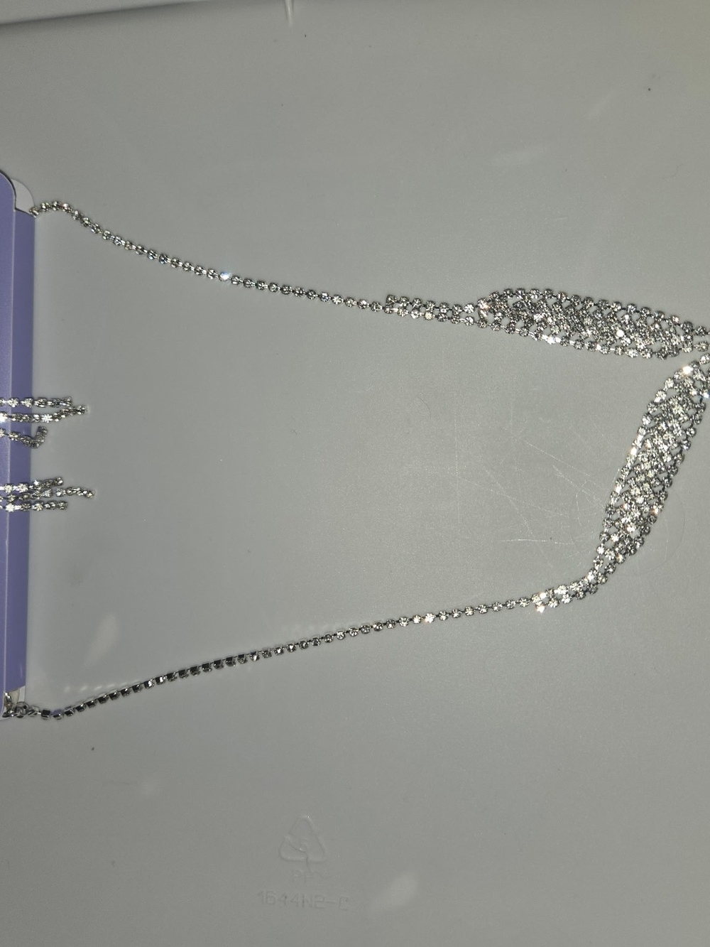 Silver Crystal Statement Necklace - Elegant Rhinestone Jewelry